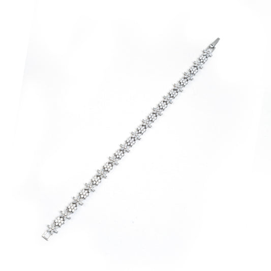 White Stars Solitaire Bracelet