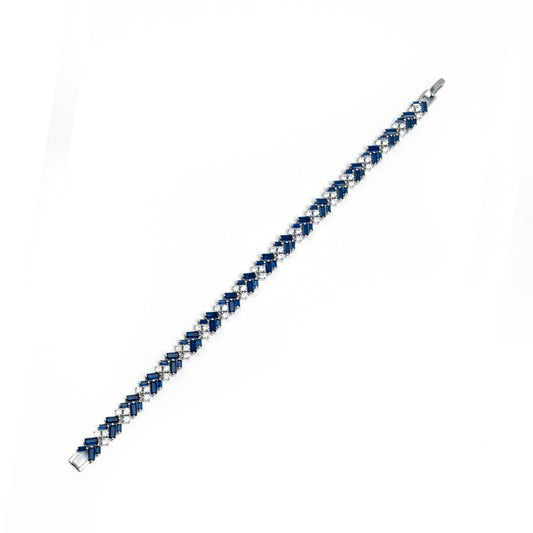 Blue Arrow Silver Bracelet