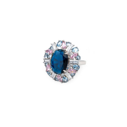 The Azure Sunburst Ring