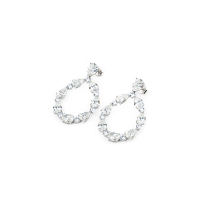 Elara Pear-Drop Hoop Earrings