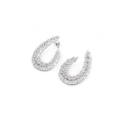 Lumiere Crescent Hoop Earrings