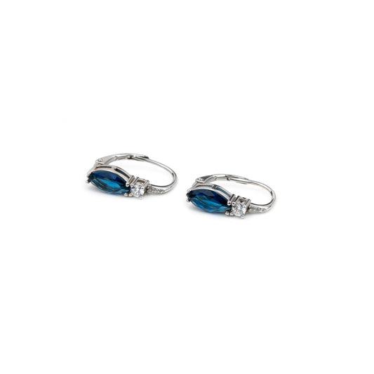 Midnight Marquise Hoop Earrings