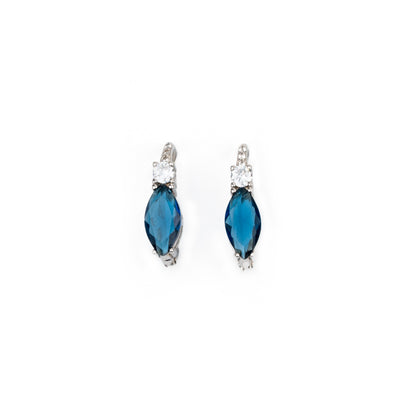 Midnight Marquise Hoop Earrings