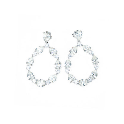 Elara Pear-Drop Hoop Earrings